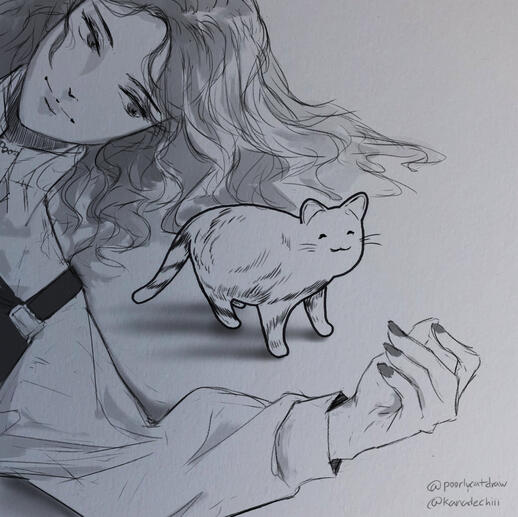 sketch collab w/ @poorlycatdraw